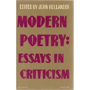  Modern Poetry Essays in Criticism. Books