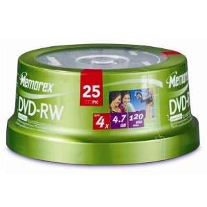  DVD RW 4.7GB 25 Pack Spindle Electronics