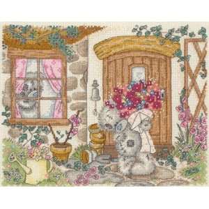  Cottage Scene   Tatty Teddy Cross Stitch Kit: Arts, Crafts 