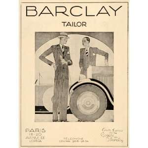   Barclay Tailor Suits Pinstripe   Original Print Ad