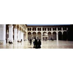 People Walking in the Courtyard of a Mosque, Umayyad Mosque, Damascus 