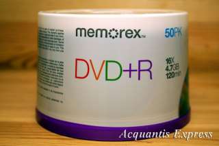 100 Memorex 16X DVD+R Blank DVDR Media Disc New Sealed  
