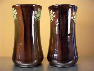 Pair Antique PETERS & REED VASES Pottery Arts & Crafts  