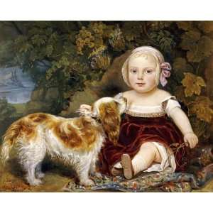  A Young Child With a Spaniel Arts, Crafts & Sewing