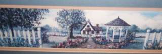 Garden Cottage Gazebo Artist Gwnda Turley Matted Framed Print Wall 