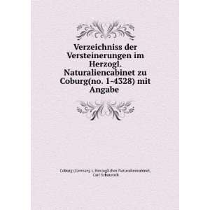   Freiherr von Coburg (Germany). Herzogliches Naturaliencabinet Books