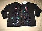 Not so Ugly Womens Quacker Factory Christmas Sweater Size 3x Black 