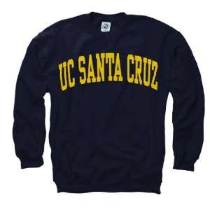  UC Santa Cruz Banana Slugs Navy Arch Crewneck Sweatshirt 
