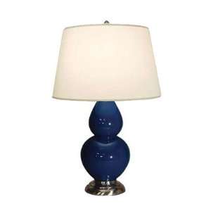   Table Lamp in Marine Blue with Antique Silver Base: Home Improvement