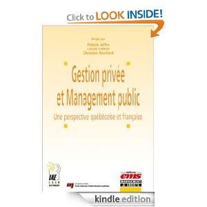 Gestion privée et Management public Une perspective québécoise et 