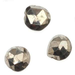  Pyrite Fools Gold Wide Faceted Briolette Beads 6 8mm (12 