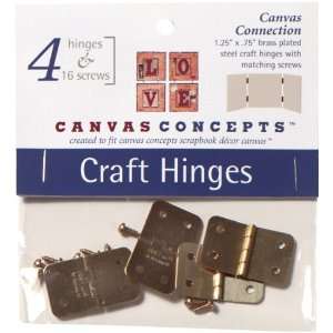  Decor Canvas Craft Hinges With Nails Brass 4 Sets/ Arts 