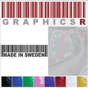   Decal Graphic   Barcode UPC Pride Patriot Made In Sweden A515   Blue