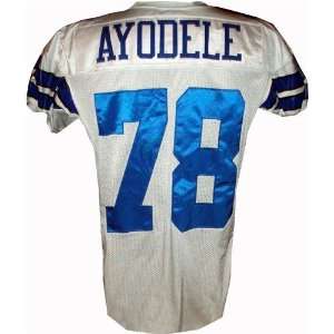 Remi Ayodele #78 Cowboys Game Issued White Jersey (Tagged 2006 