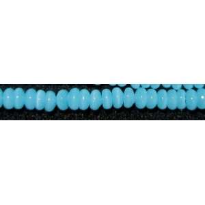  Milk Glass Rondelle Beads   2x4mm   14 Strand   CYAN 