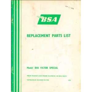   B44 Victor Special [BSA Replacement Parts List Model B44 Victor