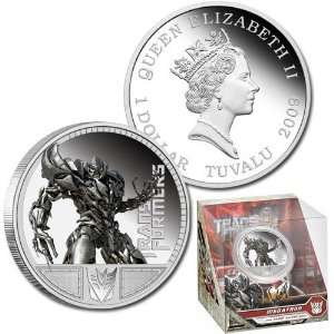  Transformers Colored Tuvalu Silver Proof Coin Megatron 