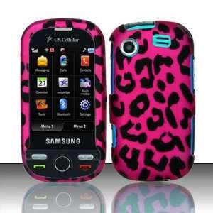 Samsung Messager Touch R630 , Rubberized Pink Leopard Design Protector 