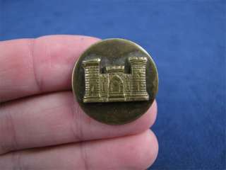 Vintage WWII US Army Corps Engineers Castle Pin Brass  