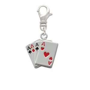  Aces Card Hand Clip On Charm Arts, Crafts & Sewing
