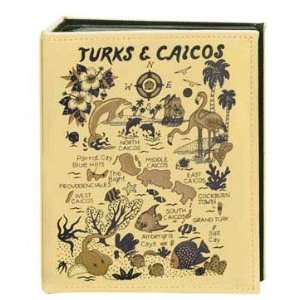 Turks & Caicos Map Embossed Photo Album 100 Photos / 4x6