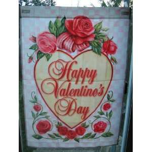  Large Porch Flag    Valentines Day Heart: Patio, Lawn 