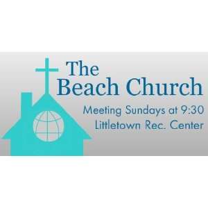  3x6 Vinyl Banner   Church Sunday Meetings 