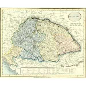  Antique Map of Europe: Hungary, 1813: Home & Kitchen