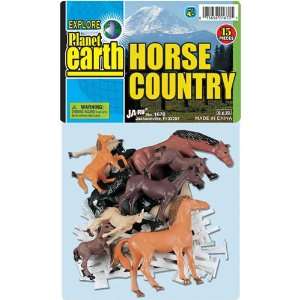  Planet Earth Horse Country 15 piece Playset with Colts 