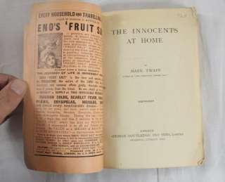 MARK TWAIN The Innocents at Home c1885 SCARCE UK EDITION IN WRAPPERS 