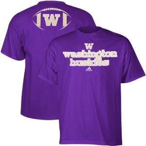  adidas Washington Huskies Backfield T Shirt   Purple 