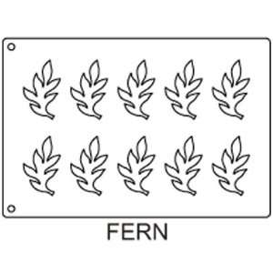  Tuile Template, Fern 3 1/2 x 2, 10/Mat