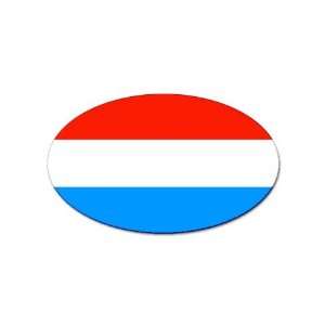 Luxembourg Flag oval sticker