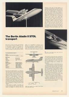 1971 Bertin Aladin II STOL Transport Aircraft Article  