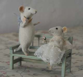 Romantic Mice   miniature OOAK artist toys by Natasha Fadeeva (stuffed 