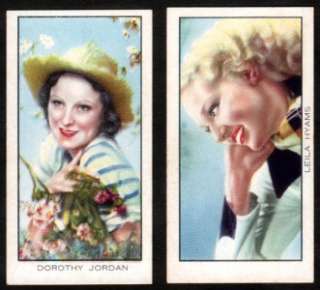 World Famous Cinema ArtistesTobacco Cards 1933 / BAT  