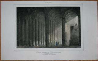 1840 print ANCIENT CISTERNE IN CONSTANTINOPLE, ISTANBUL (#35)  