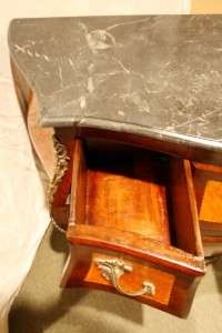 French Louis XV Verde marble top inlaid , turn of the C  