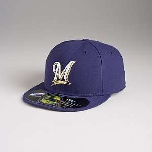  MLB New Era 5950 FITTED Milwaukee BREWERS 7 1/4 Home Blue 