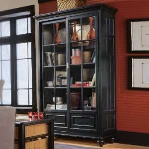   RTA Feet Bookcase/China Curio Cabinet in Black 919 588: Home & Kitchen