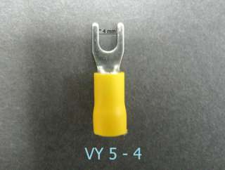 VY5 4 Yellow 12 10 AWG # 8 SPADE FORK TERMINALS x 100  