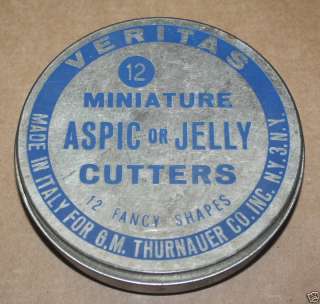 VINTAGE VERITAS ASPIC OR JELLY CUTTERS COOKIE CUTTERS  