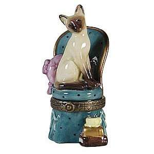  Siamese Cat Porcelain Box: Pet Supplies