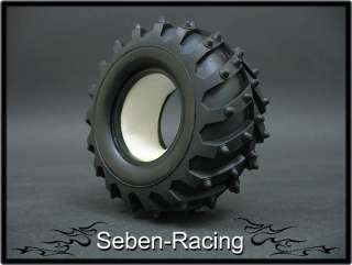 The high grip rubber and synthetic spikes of these Monster Tyres cause 