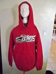   PULL OVER HOODIE SOLID RED W/ CENTERED ASTARS LOGO NEW $29.99  
