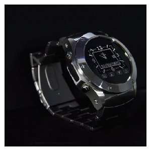  Watch Cell Phone Mobile Stainless Camera /4 Black 