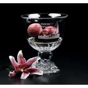   Traditional Round Crystal Serving Bowl Centerpiece: Kitchen & Dining
