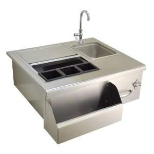  Sole Gourmet Stainless Steel Bar Tender Sink and Cooler 