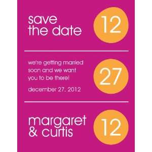  Circle the Date Flirt & Tangerine Save the Date Cards 