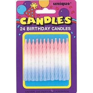  Tri Colored Spiral Candles 24 Pack Toys & Games